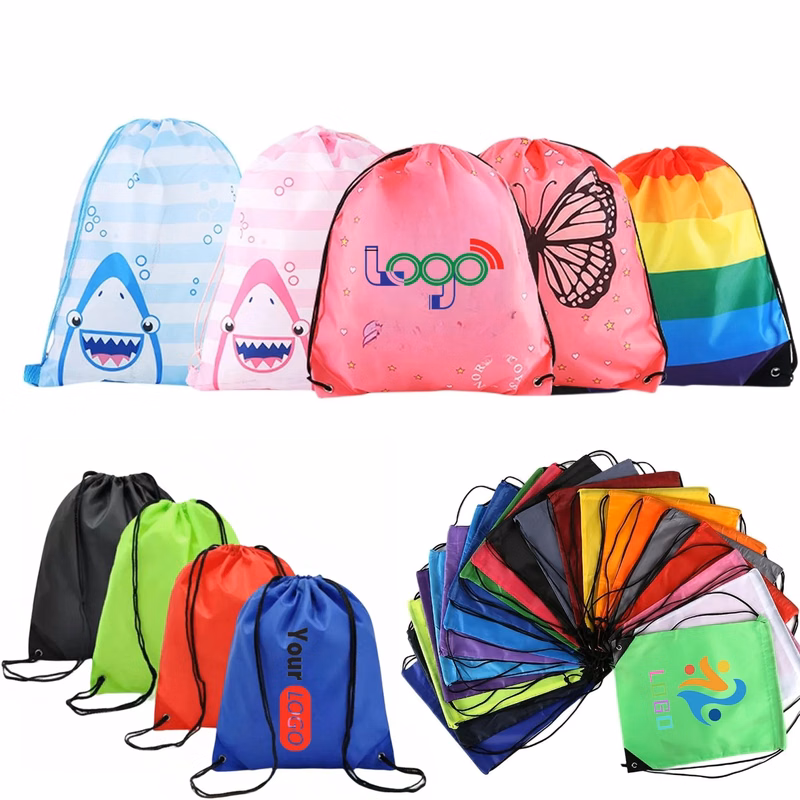 MOQ 20 PCS 210D Drawstring Backpack Personal Logoed products