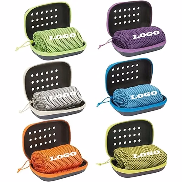 Cooling Sports Towel With Case For Fitness And Outdoors