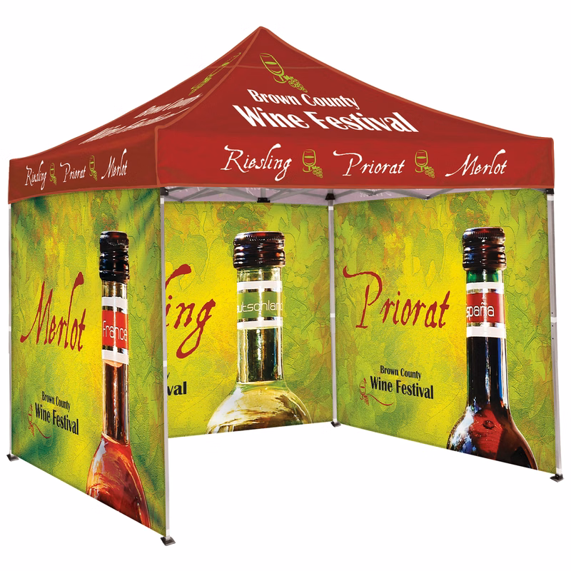 10' Square Canopy Tent W/Three Double Sided Full Walls