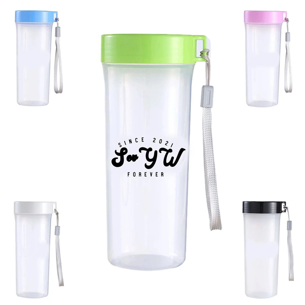 17 OZ Clear Travel, Sports Mug with Lid 1