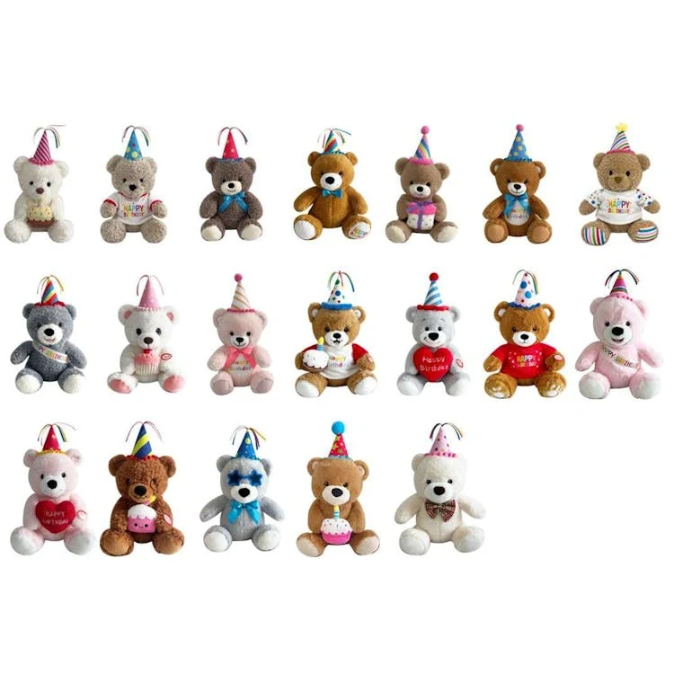 Birthday Plush Bears 9" - Assorted 1