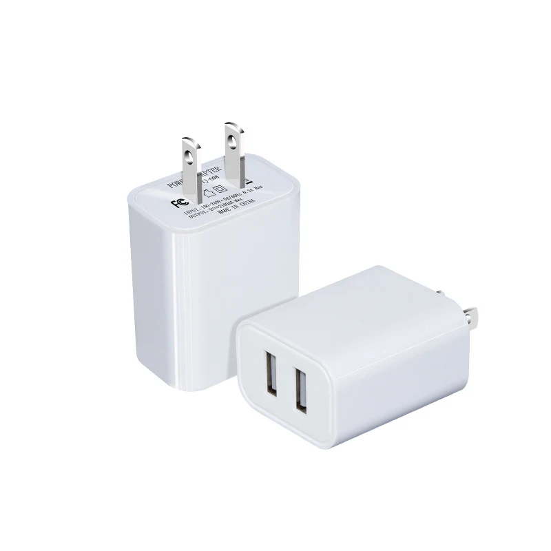 Dual Port Cube Power Adapter Plug Block Charging Box Brick 1
