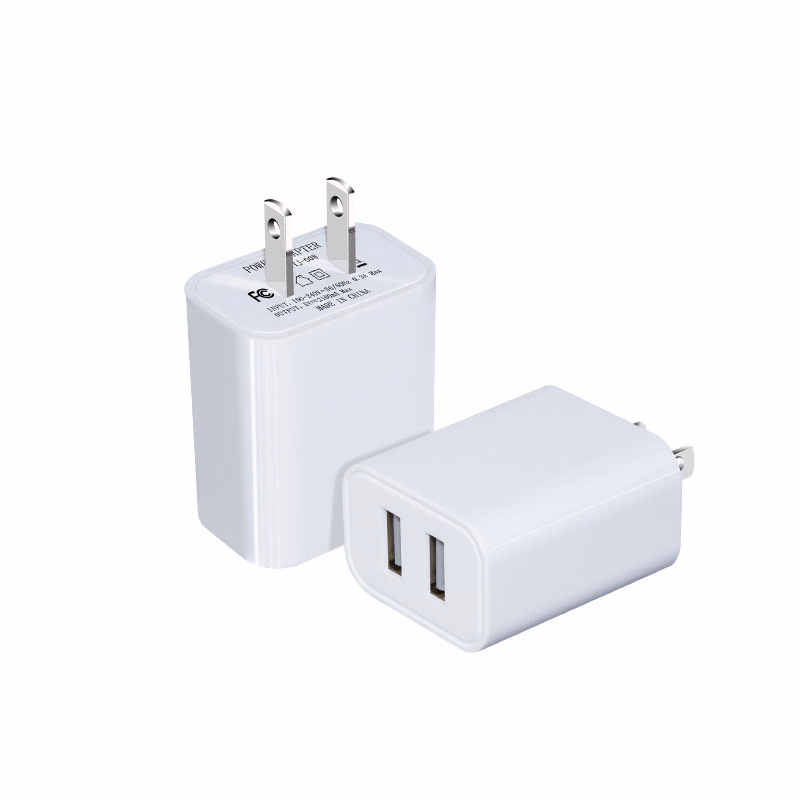 Dual Port Cube Power Adapter Plug Block Charging Box Brick