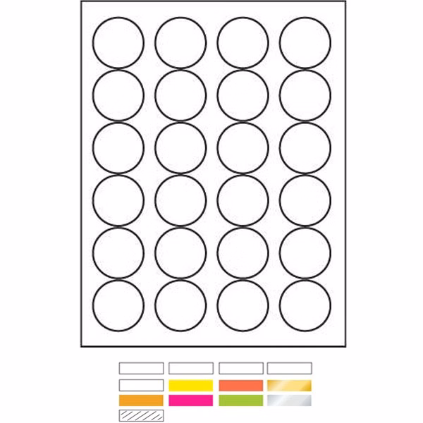 Laser Labels Printed (1 5/18" Diameter)