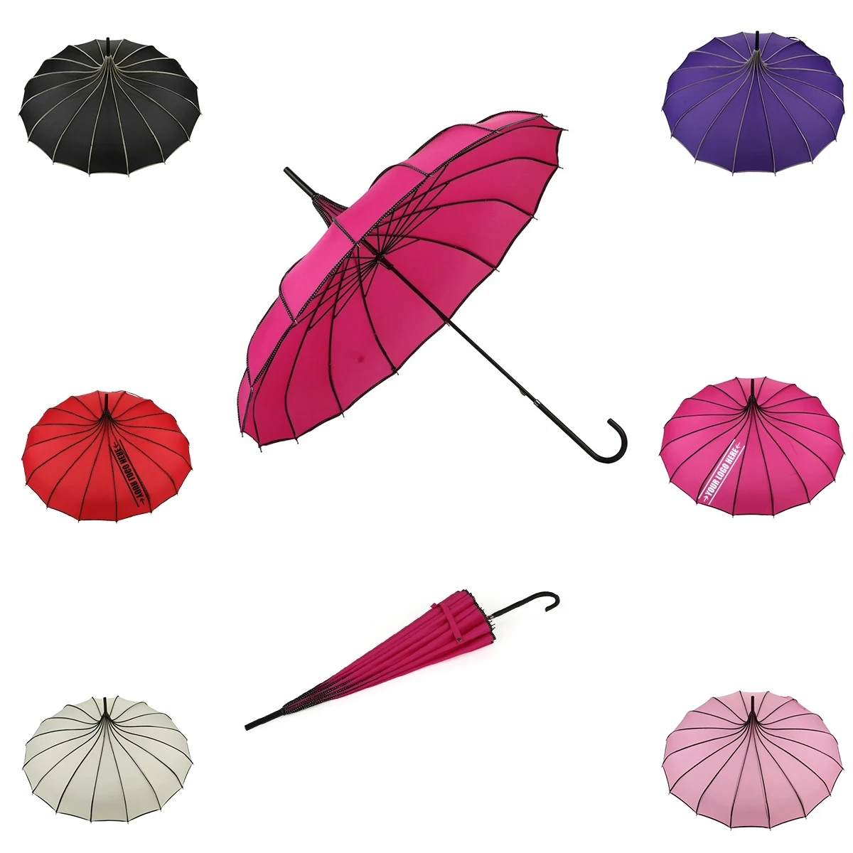 Wholesale Arch Apollo Straight Umbrella with Sun Protection 1