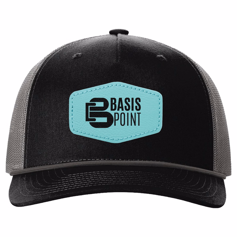 Richardson 112FPR 5-Panel Trucker Hat with Rope w/Leatherette Adhesive Patches or Embroidery