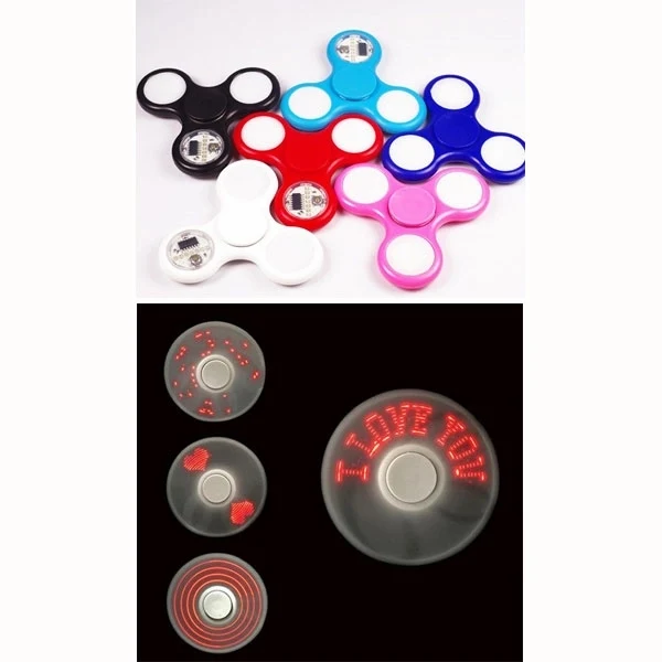 Pre-programmed LED Custom Message Light Up Fidget Spinner 1