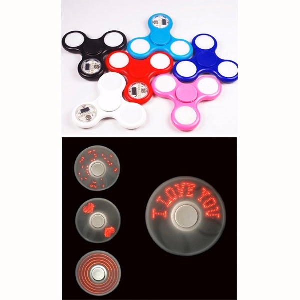 Pre-programmed LED Custom Message Light Up Fidget Spinner