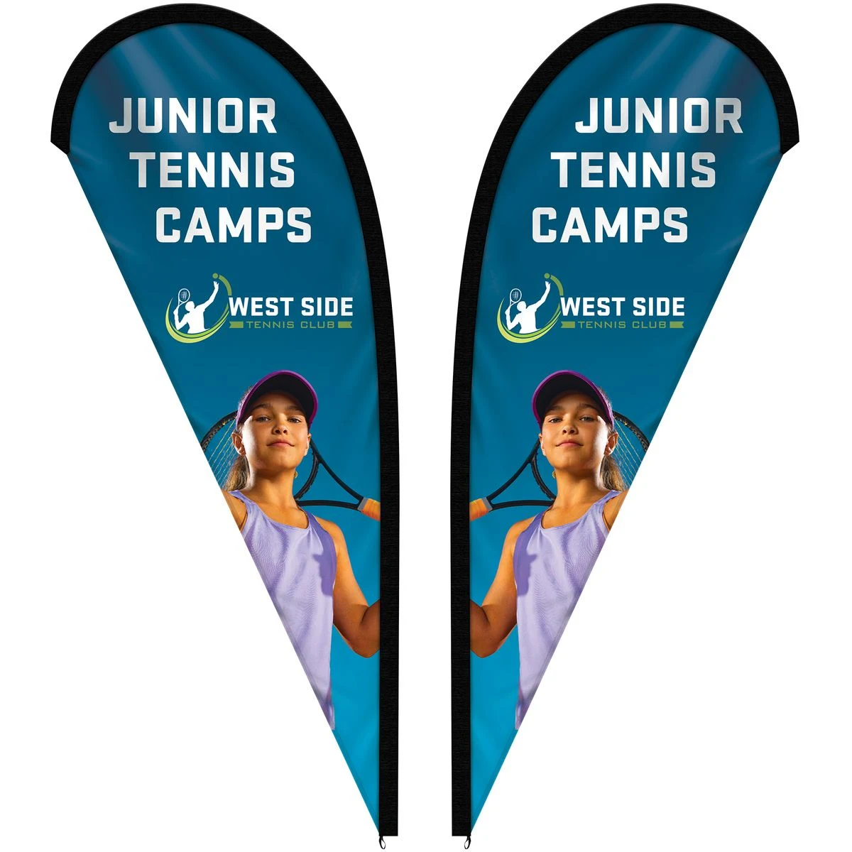 8' Double Sided Custom Portable Teardrop Banners 1