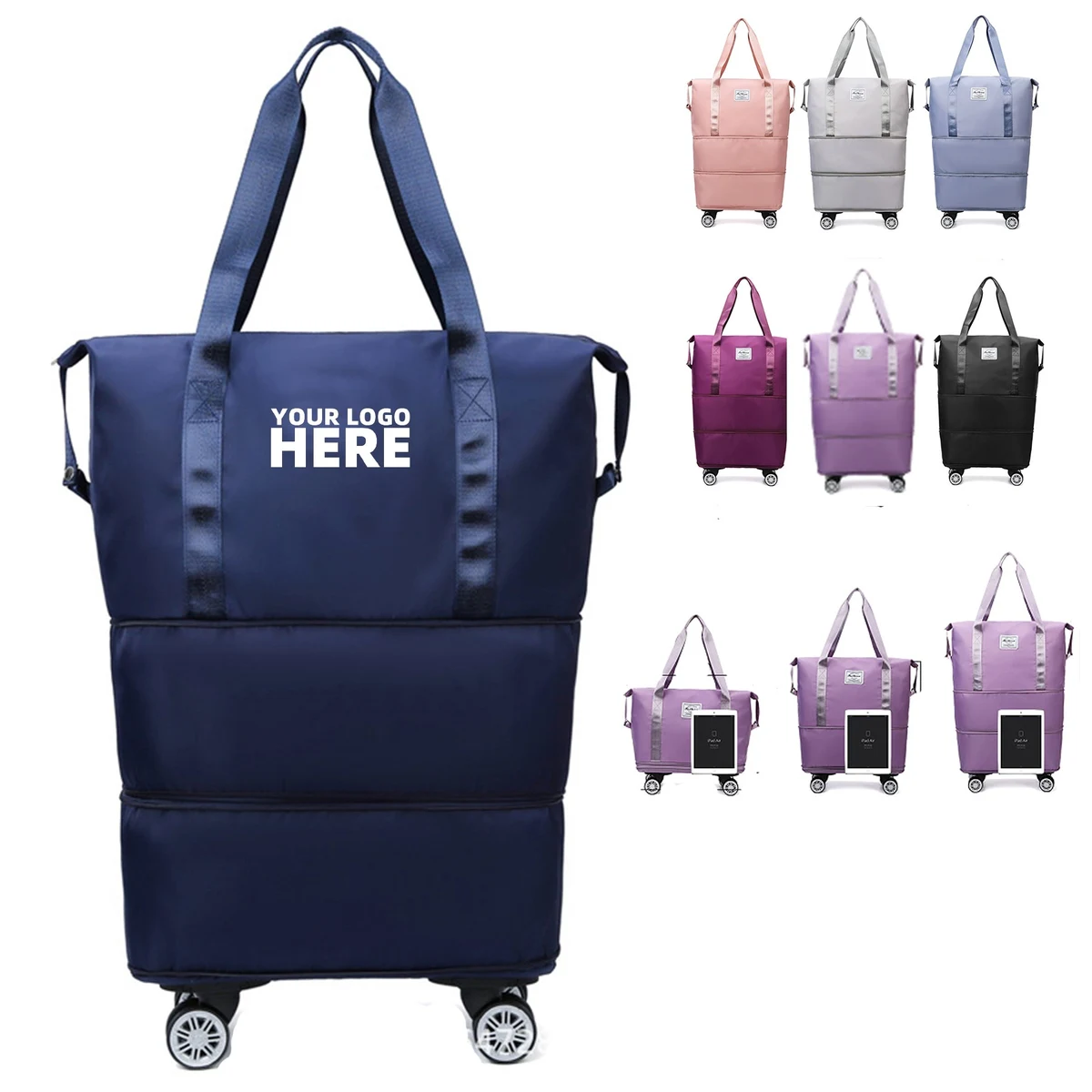 Expandable Foldable Duffle Bag With Wheel 1