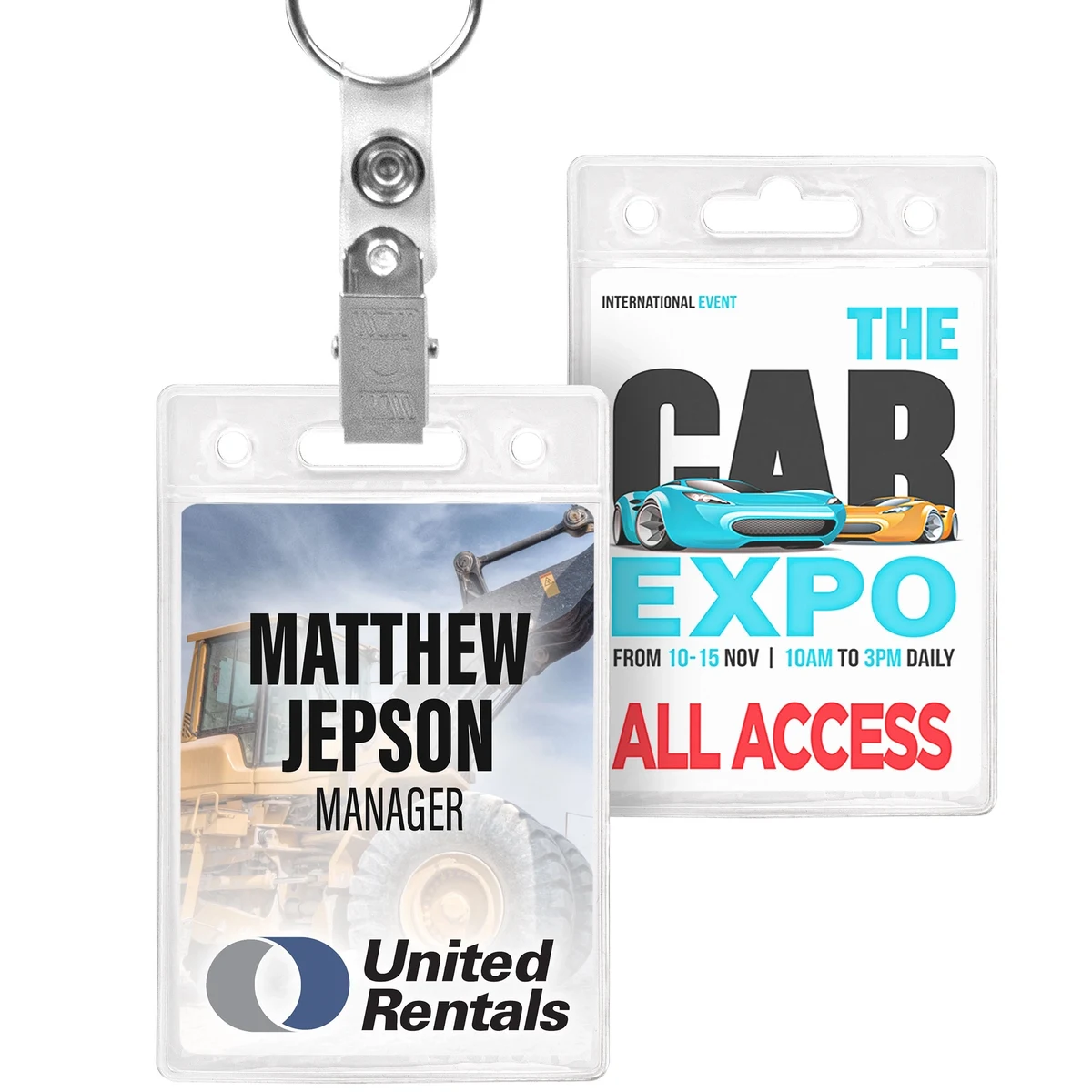 Blank Clear ID/Badge Holder 3.25Wx5H 1