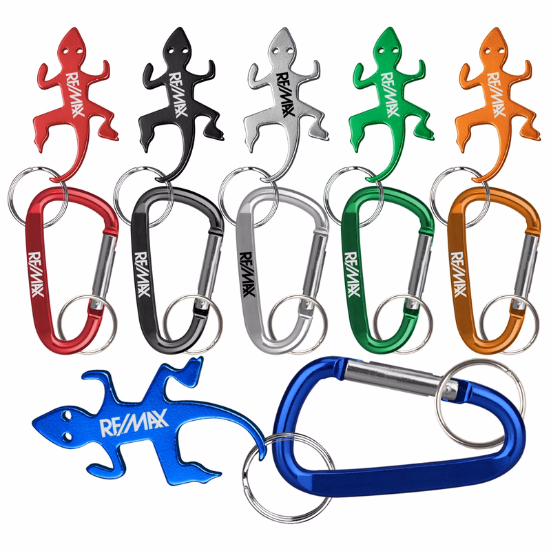 Lizard Shaped Bottle Opener Key Holder and Carabiner