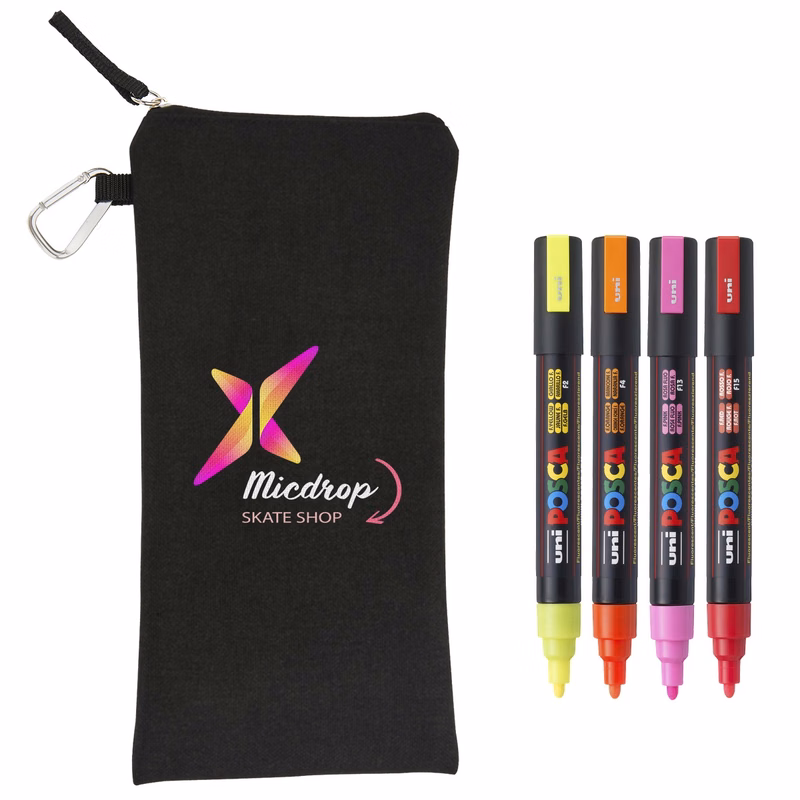 POSCA 4 Piece Neon Marker Set with Bag