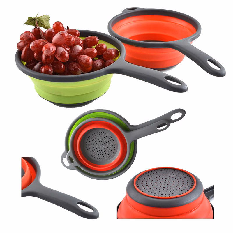 Foldable Fruit Vegetable Basket With Grib