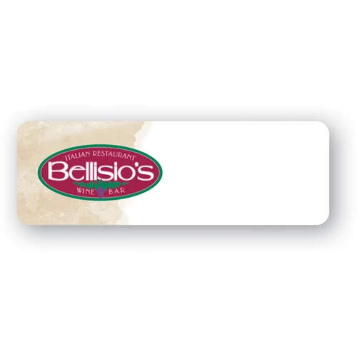 UV Printed Poly Name Badge w/ Pin Fastener (1"X3") Rectangle 1