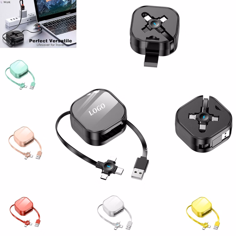 3 in 1 Retractable Mobile Phone Holder Data Cable