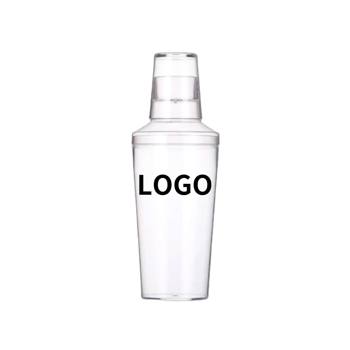 18 oz Transparent Bar Plastic Cocktail Shaker 1
