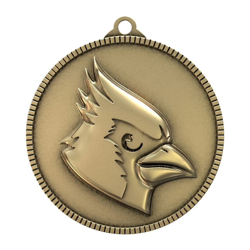 Antique Gold Cardinal Classic Legacy Medallion (2") 1