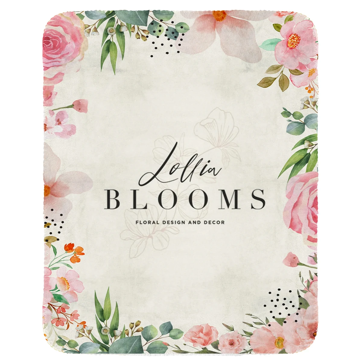 Floral Velvety Recycled Plush Blanket 1