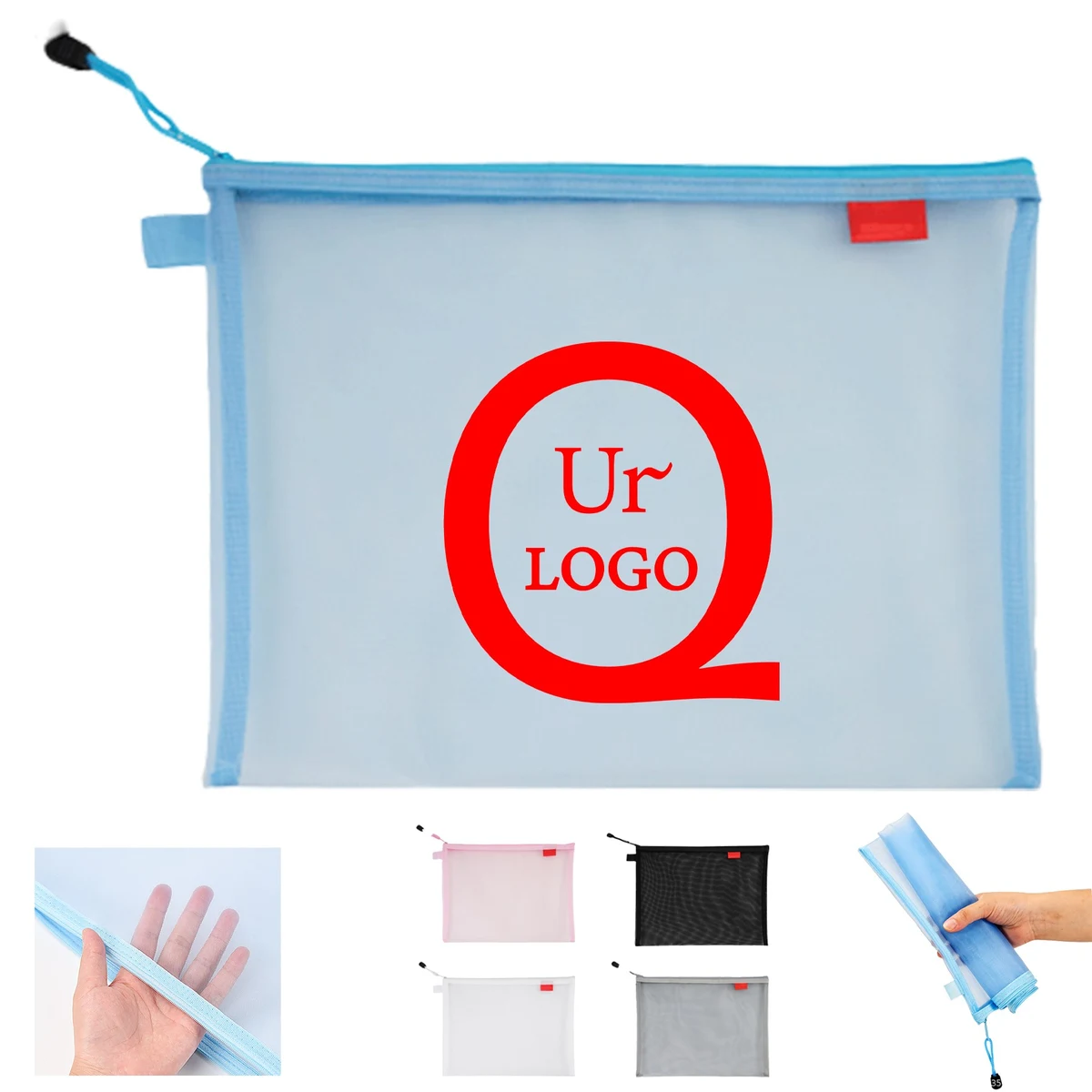 A4 Mesh File Pouch With Zipper 1