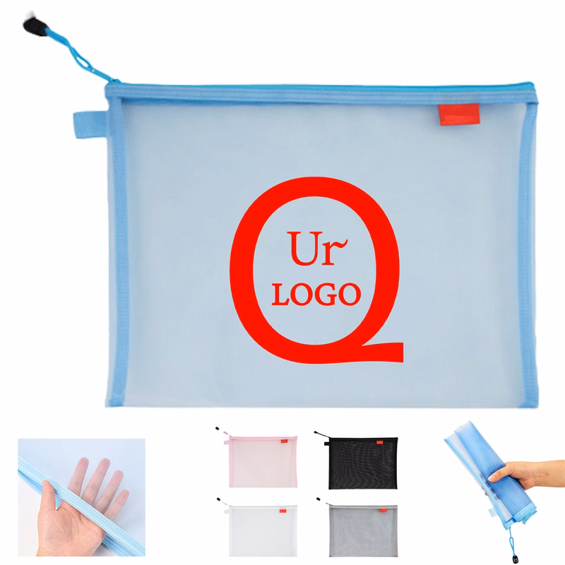 A4 Mesh File Pouch With Zipper