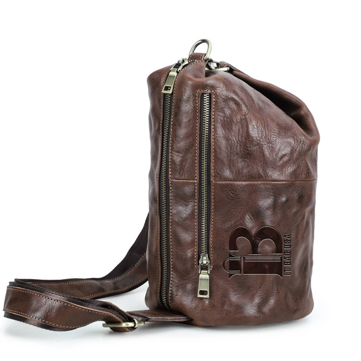 Genuine Leather Multifunctional Waterproof Cross-body Bag 1
