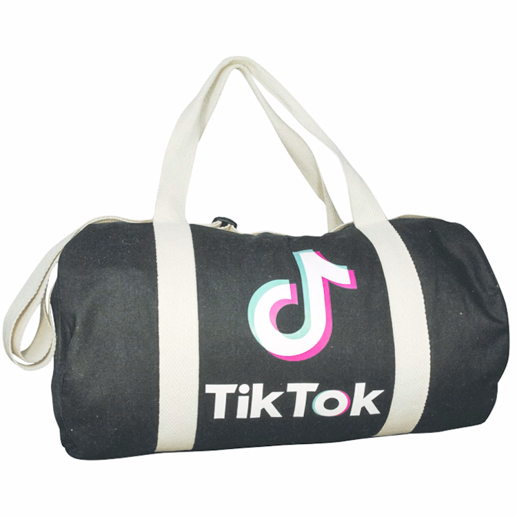 Super Sale- 14 oz. Cotton Black Duffel Bag