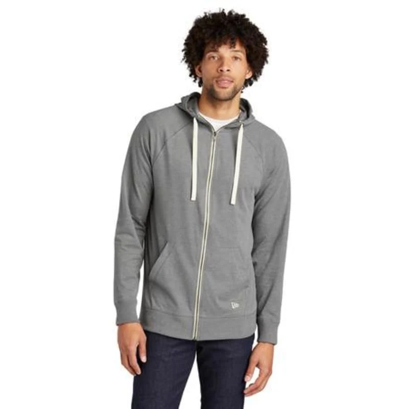 New Era Sueded Cotton Blend Full-Zip Hoodie., custom hoodie or sweatshirt with logo imprint 1