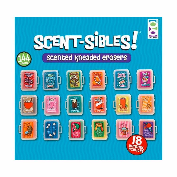 Scent-Sibles Kneaded Erasers 144 Pack