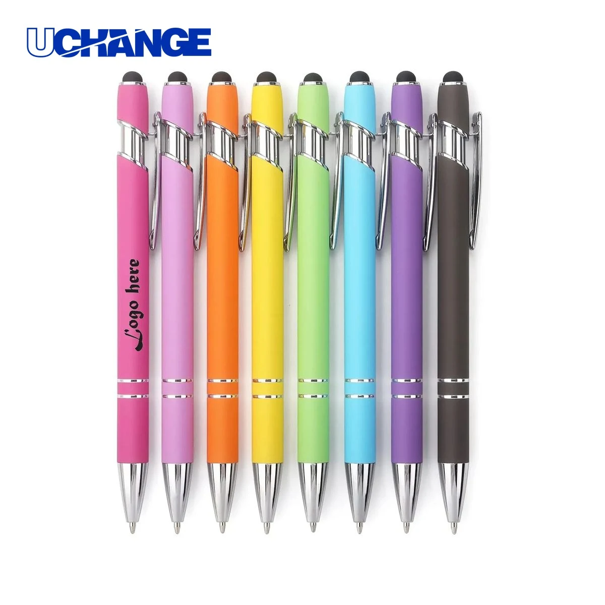Rainbow Rubberized Soft Tactile Ballpoint Pen for Comfort 1