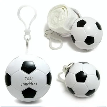 Raincoat packed in soccer ball 1