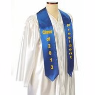 60" Royal Blue Custom Graduation Stole