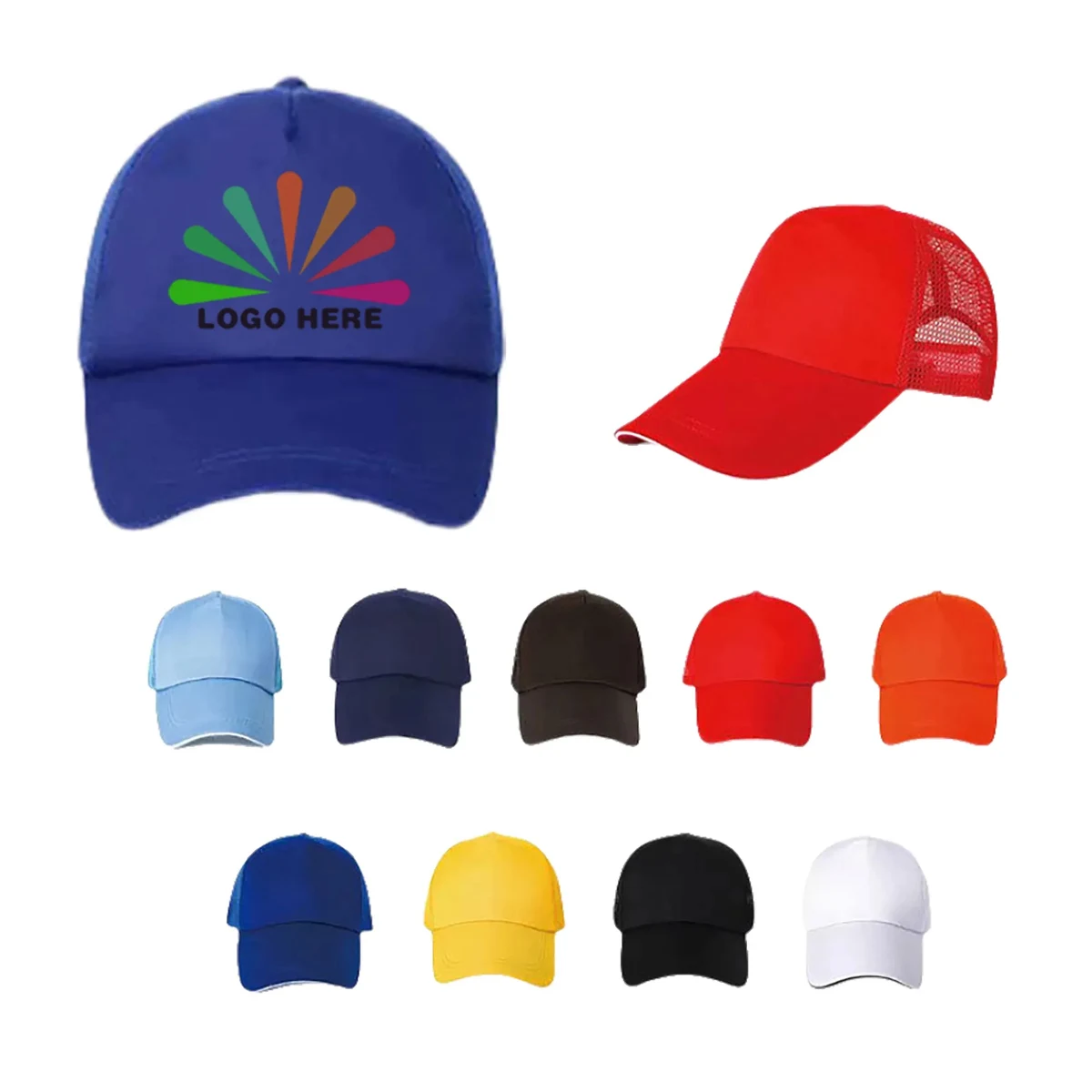 Full Color Printed Baseball Cap With Mesh Adjustable Size 1