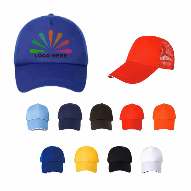 Full Color Printed Baseball Cap With Mesh Adjustable Size