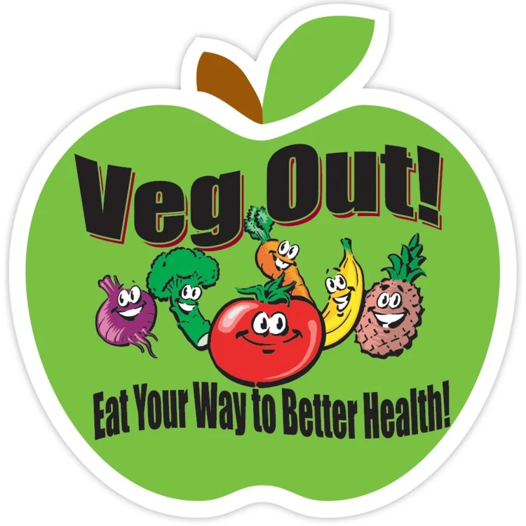 Vinyl Label Full Color (3"x3") Apple Shape 1