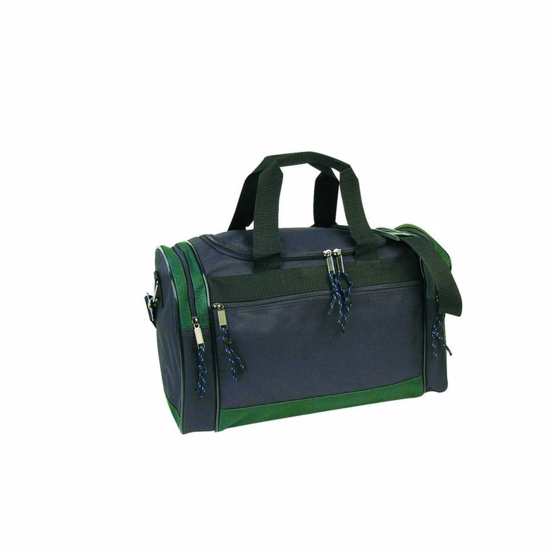 Duffel Bags - Black and Dark Green 17"