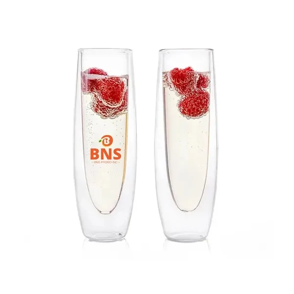 Celebrate Joy Stemless Champagne Flutes Set 1