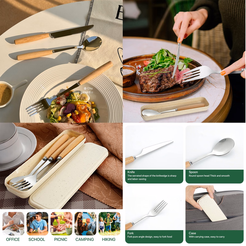 Reusable Travel Utensils with Case