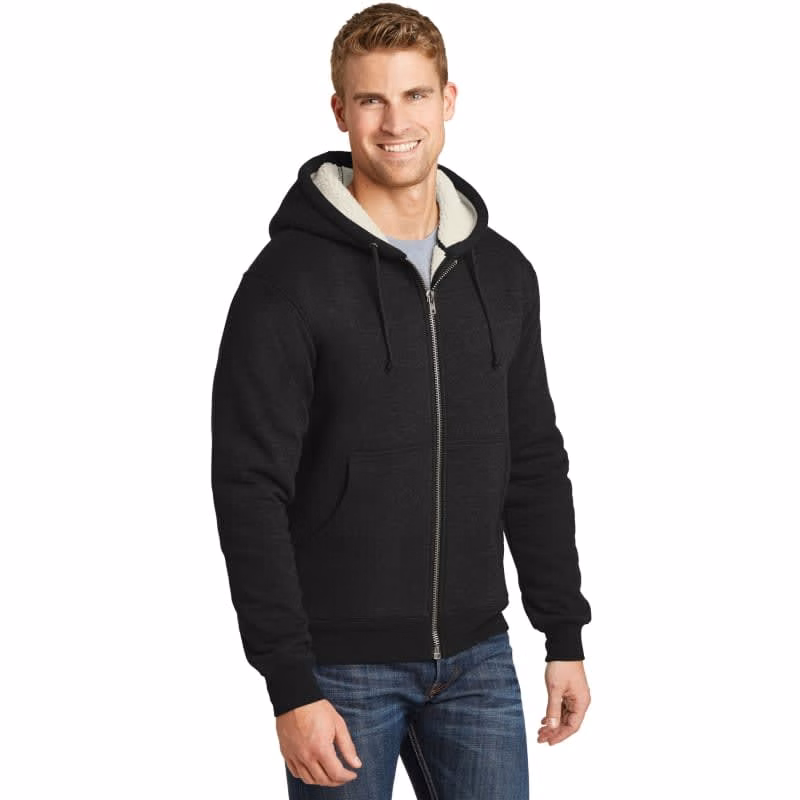 CornerStone Heavyweight Sherpa-Lined Hooded Fleece Jacket.