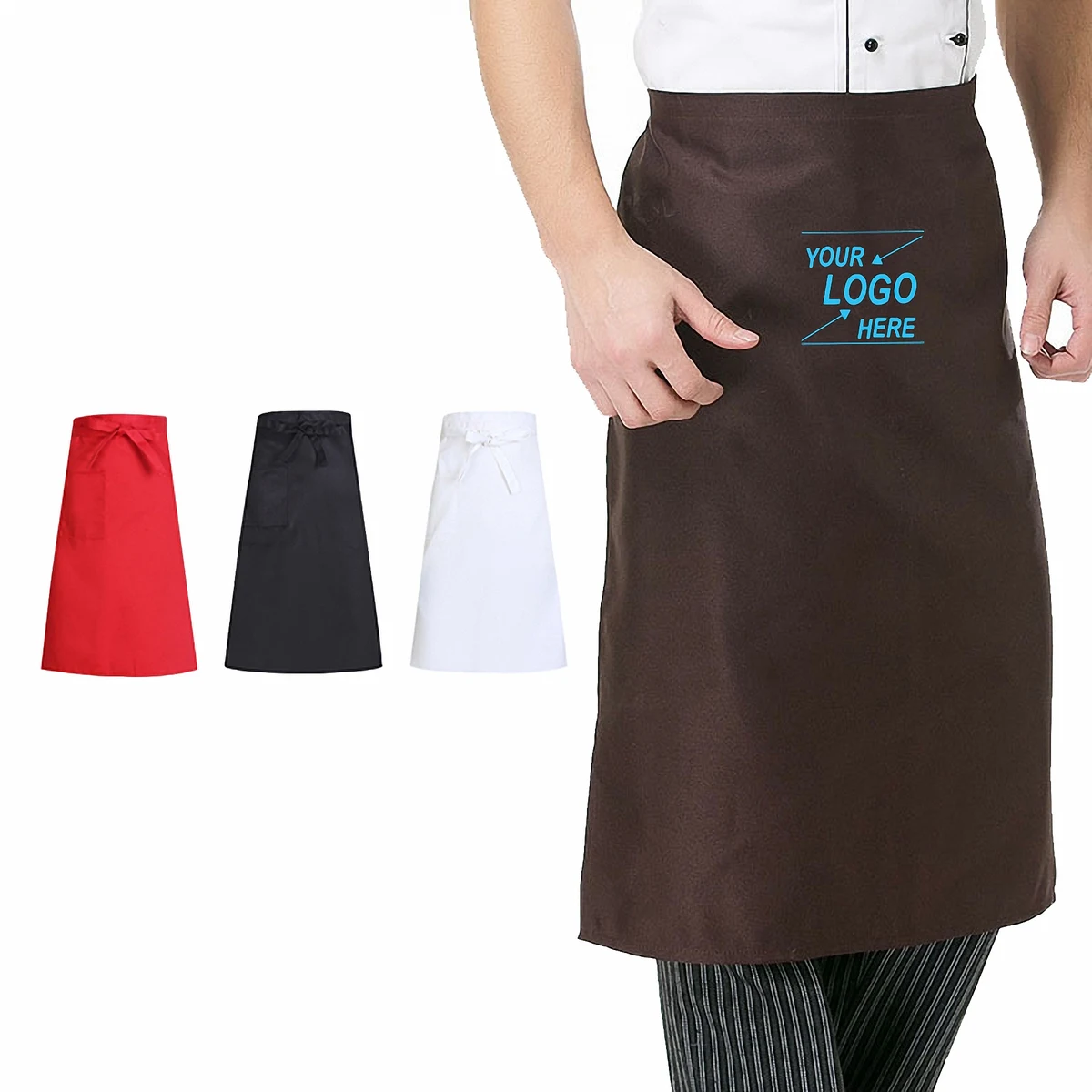 Colorful Polyester Waist Apron with Pockets 1