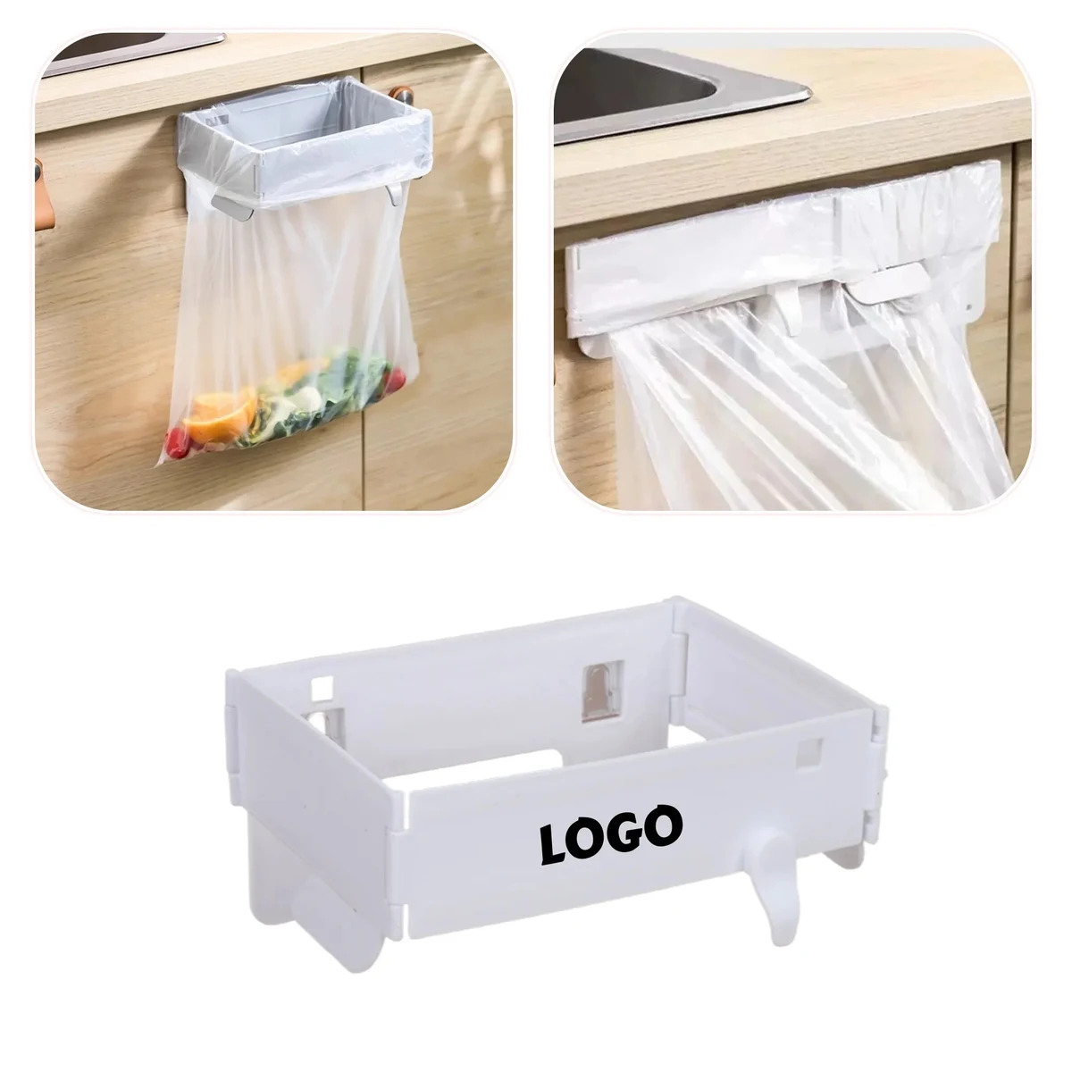 No Drill Foldable Trash Stand Collapsible 1