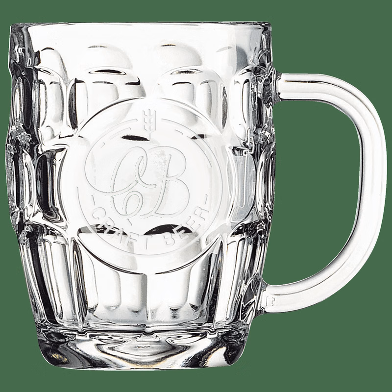 Polar Camel 20 oz Clear Beer Mug with Handle