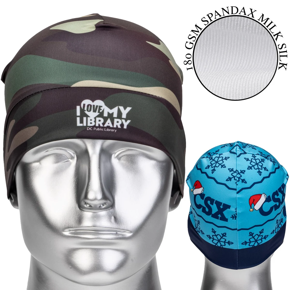 75D Milk Silk Dye Sublimation Skull Cap 1