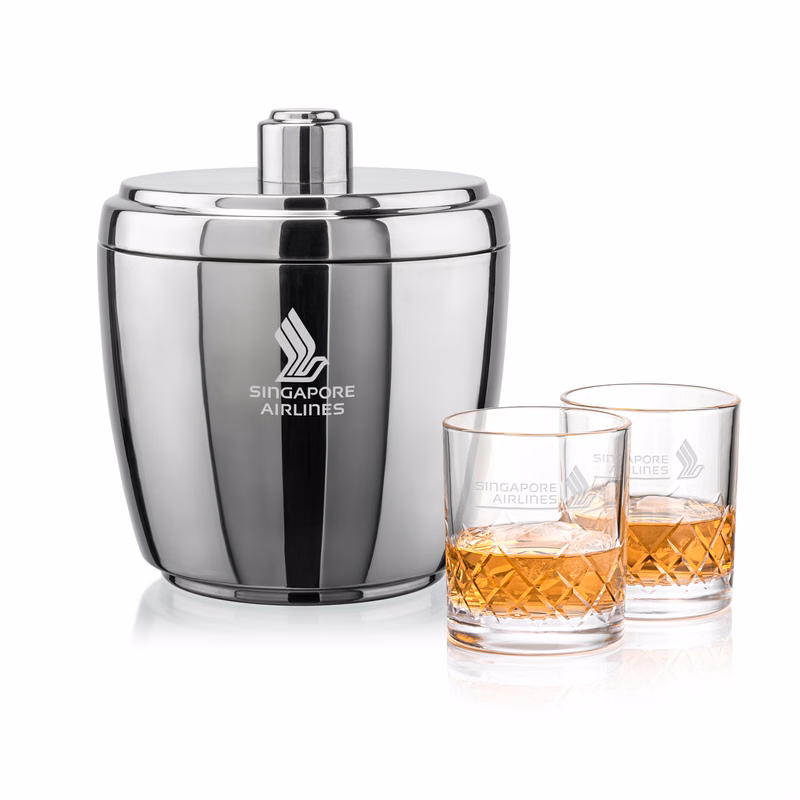 Pescara Ice Bucket & Heceta On-the-Rocks Set