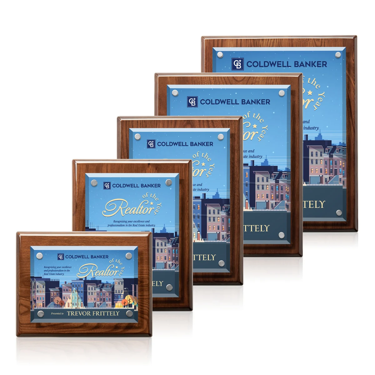 Caledon VividPrint™ Plaque - Walnut/Silver 1