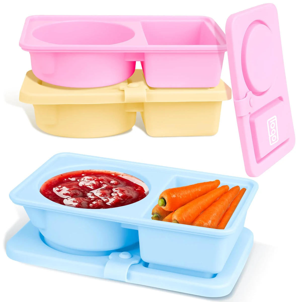 Leakproof Silicone Food Storage Box – Portable & Compartment 1
