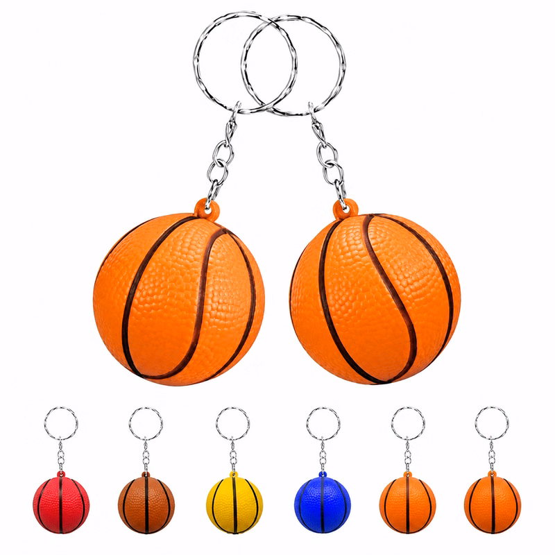 Basketball Stress Relief Key Ring