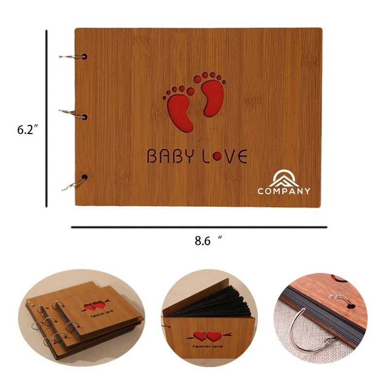 DIY Photo Album Wood Cover Scrapbook 1