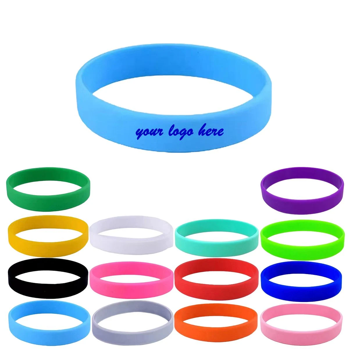 Custom Printed Solid Silicone Wristband 1