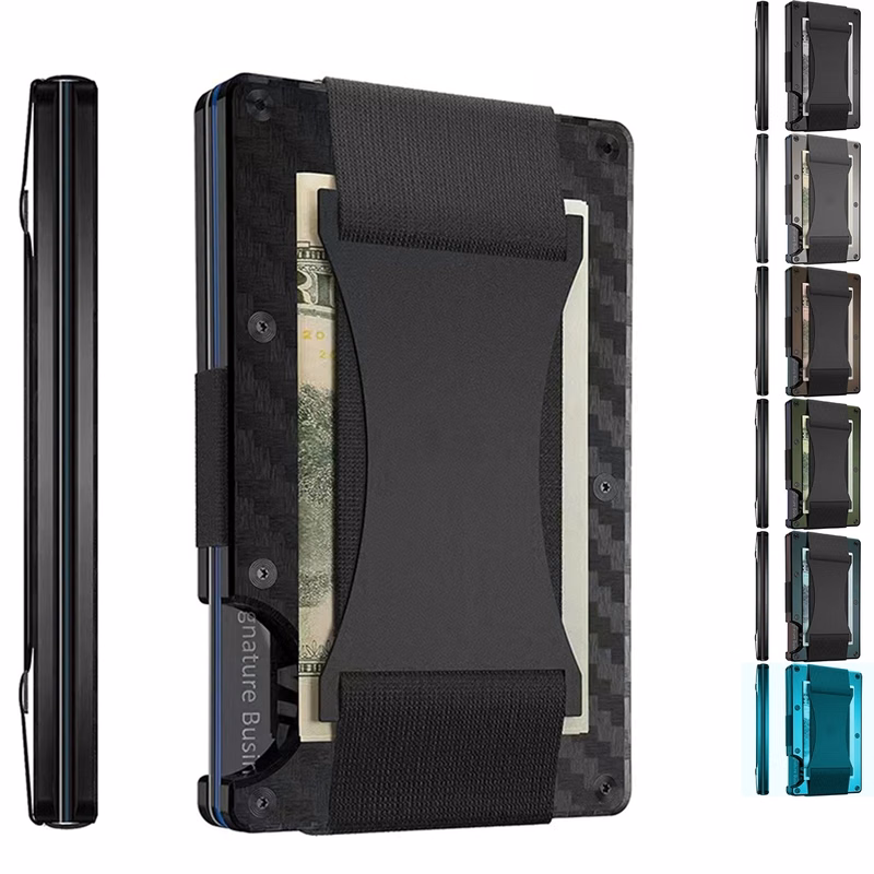 Aluminum Metal Small Mens Wallets With Cash